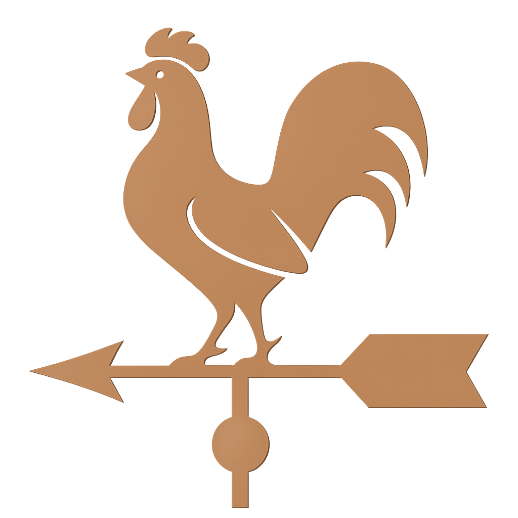 Bronze Rooster Weathervane